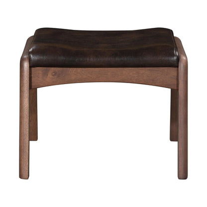 Bully Lounge Chair & Ottoman Brown Ottomans LOOMLAN By Zuo Modern