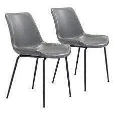 Byron Leather Upholstered Armless Dining Chair (Set Of 2)