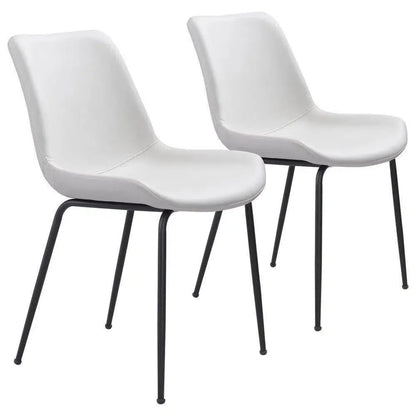 Byron Leather Upholstered Armless Dining Chair (Set Of 2)