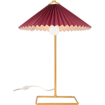 Charo Table Lamp Red & Gold Table Lamps LOOMLAN By Zuo Modern