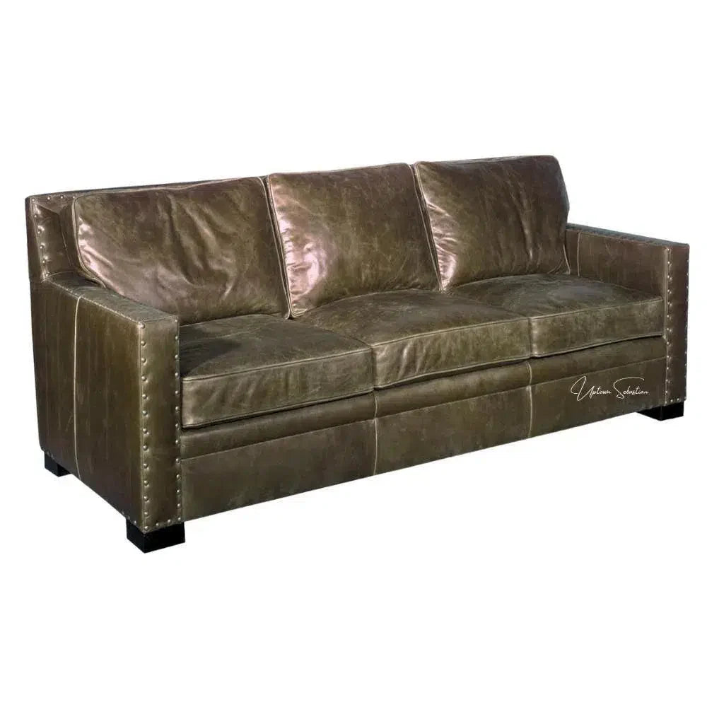 Uptown Sebastian Chesapeake Custom Chill - Coastal Leather Couch