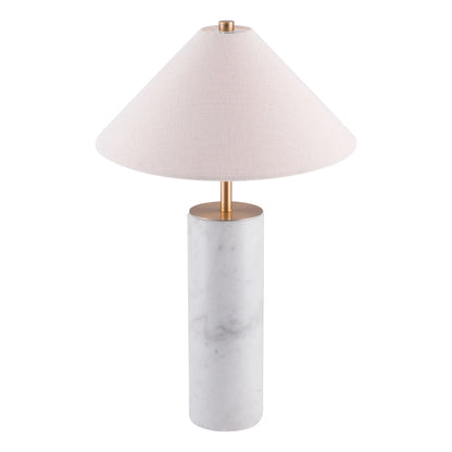 Ciara Table Lamp Beige & White Table Lamps LOOMLAN By Zuo Modern