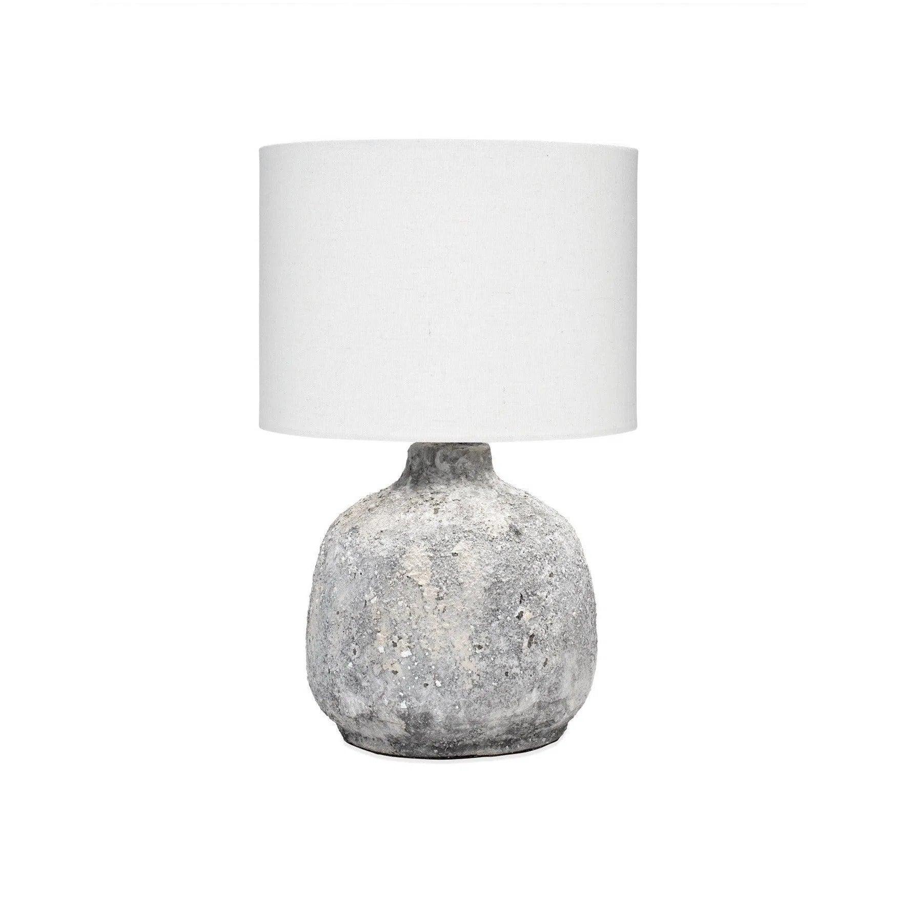 Coastal Style Grey Ceramic Blake Table Lamp Table Lamps LOOMLAN By Jamie Young