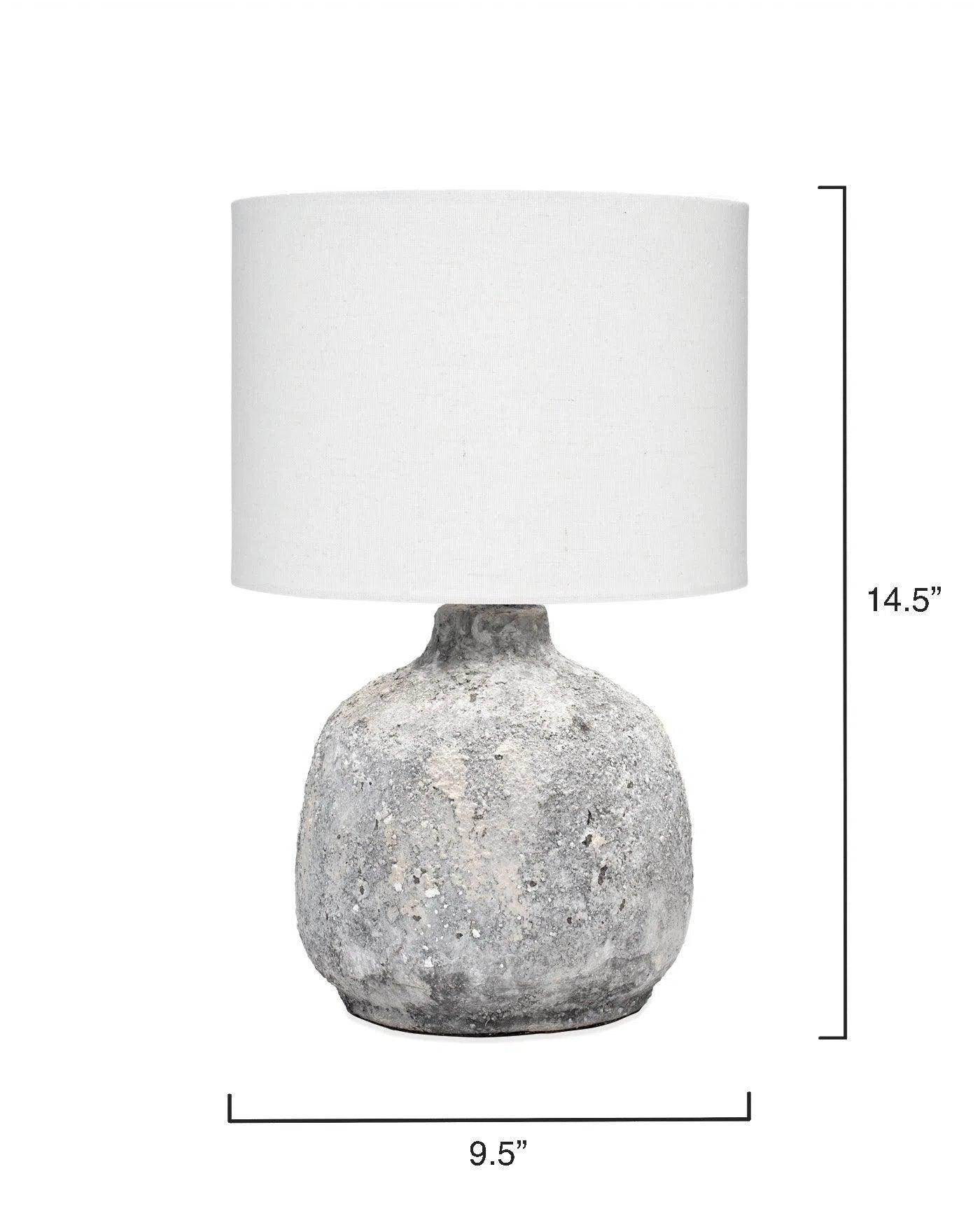 Coastal Style Grey Ceramic Blake Table Lamp Table Lamps LOOMLAN By Jamie Young