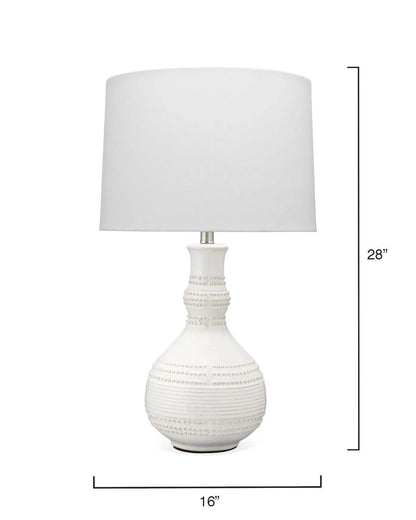 Coastal Style White Ceramic Droplet Table Lamp Table Lamps LOOMLAN By Jamie Young