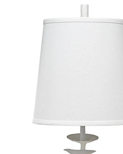 Coastal Style White Gesso Petals Table Lamp Table Lamps LOOMLAN By Jamie Young