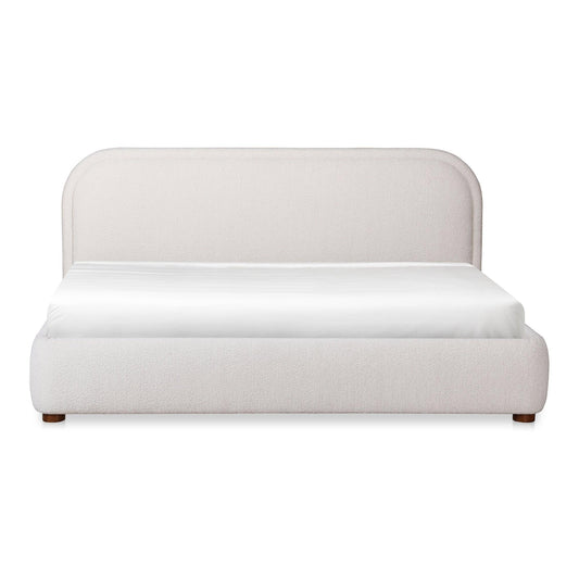 Colin Ivory Off White Velvet  Bed Frame