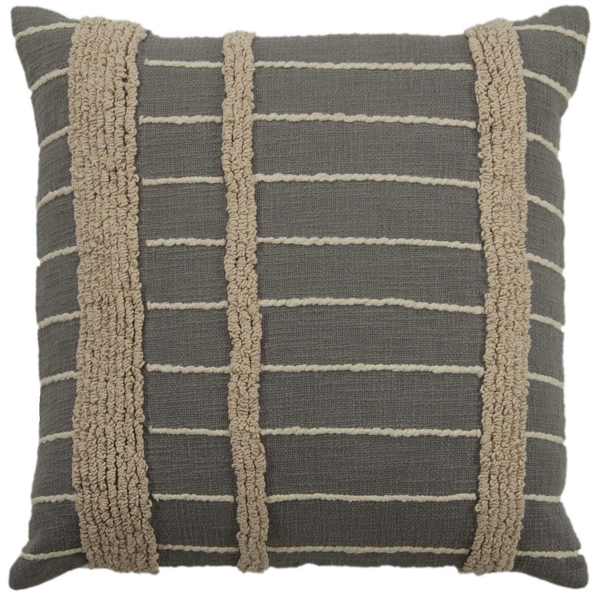 Dea Striped Couch Throw Pillow With Down Insert Throw Pillows LOOMLAN By LOOMLAN