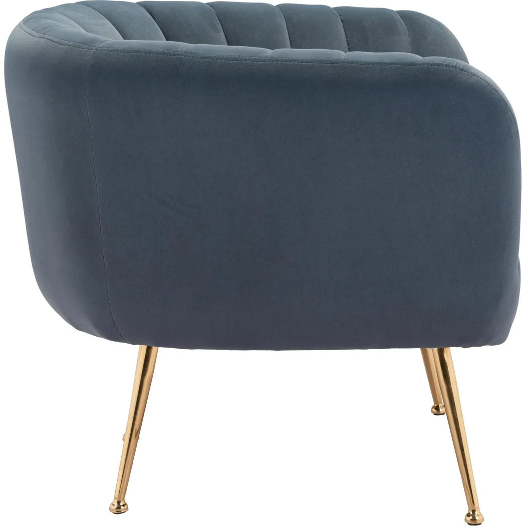 Deco Accent Chair Gray & Gold Accent Chairs LOOMLAN By Zuo Modern