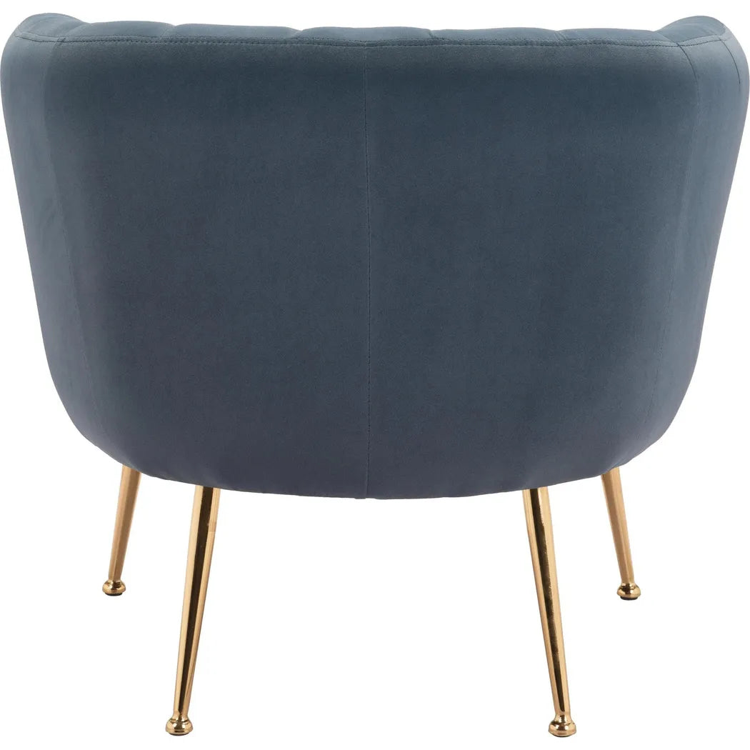 Deco Accent Chair Gray & Gold Accent Chairs LOOMLAN By Zuo Modern