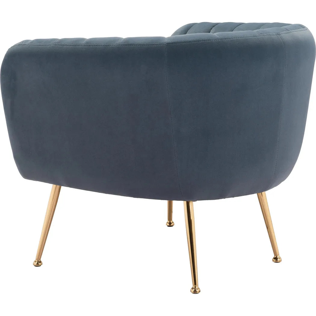 Deco Accent Chair Gray & Gold Accent Chairs LOOMLAN By Zuo Modern