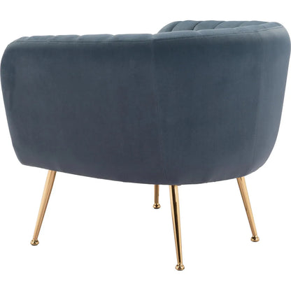 Deco Accent Chair Gray & Gold Accent Chairs LOOMLAN By Zuo Modern