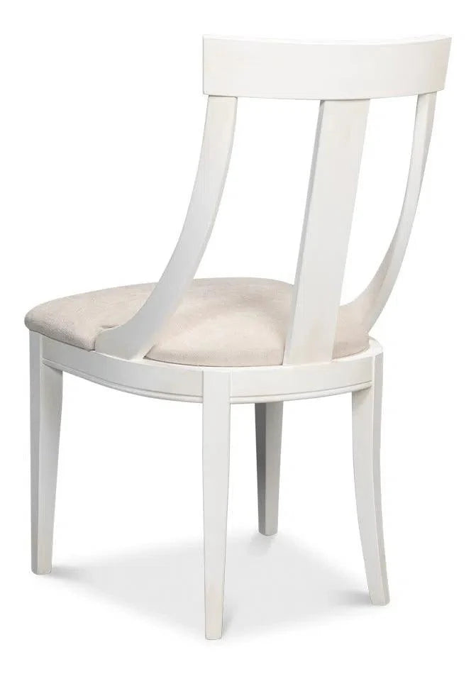 Deco Upholstered Linen Armless Dining Chair (Set Of 2)