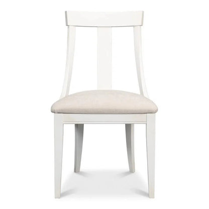 Deco Upholstered Linen Armless Dining Chair (Set Of 2)