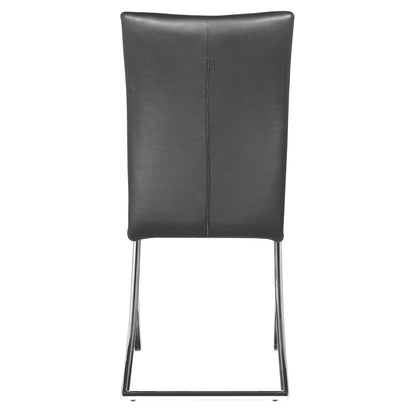 Delfin Leather Upholstered Armless Dining Chair (Set Of 2)