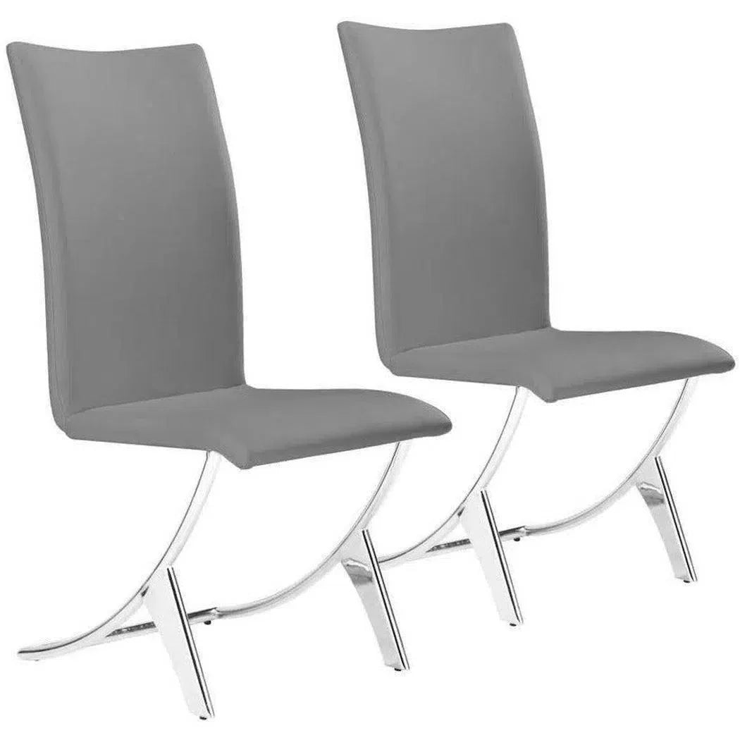 Delfin Leather Upholstered Armless Dining Chair (Set Of 2)