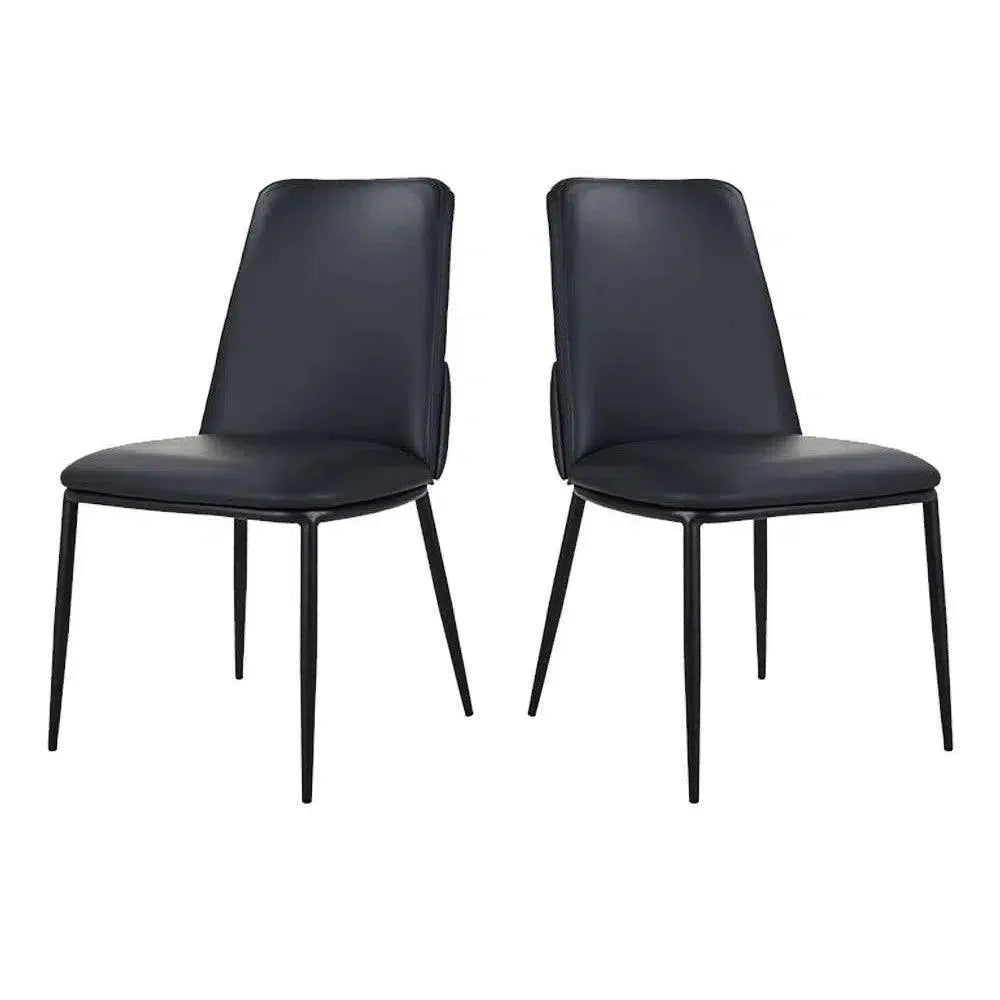 Douglas Leather Upholstered Armless Dining Chair (Set Of 2)