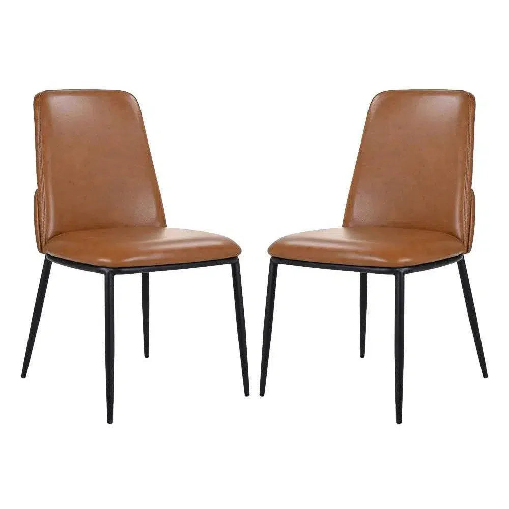 Douglas Leather Upholstered Armless Dining Chair (Set Of 2)