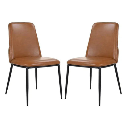 Douglas Leather Upholstered Armless Dining Chair (Set Of 2)