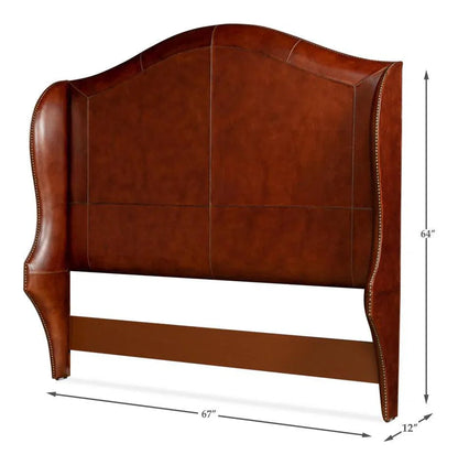 Dowry Equestrian Genuine Leather Headboard