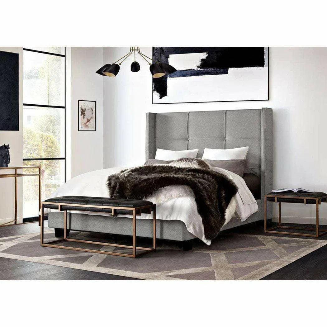 Beverly Grey  Bed With Storage