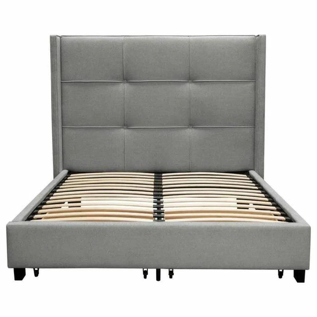 Beverly Grey  Bed With Storage