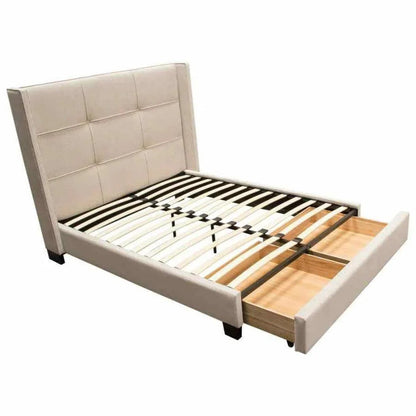 Beverly Fabric Upholstered  Bed With Storage