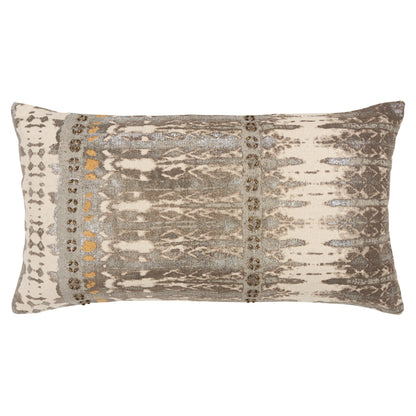 Edge Abstract Gold Lumbar Pillow With Insert Throw Pillows LOOMLAN By LOOMLAN