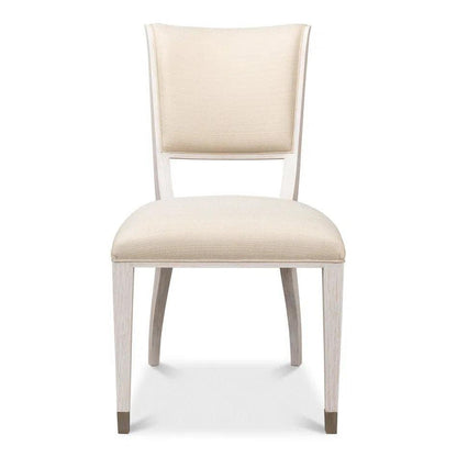 Elegant Fabric Upholstered Dining Side Chair (Set Of 2)