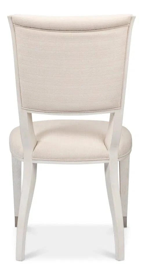 Elegant Fabric Upholstered Dining Side Chair (Set Of 2)