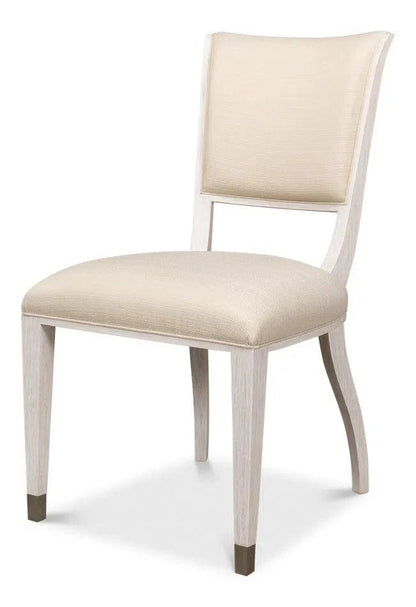 Elegant Fabric Upholstered Dining Side Chair (Set Of 2)