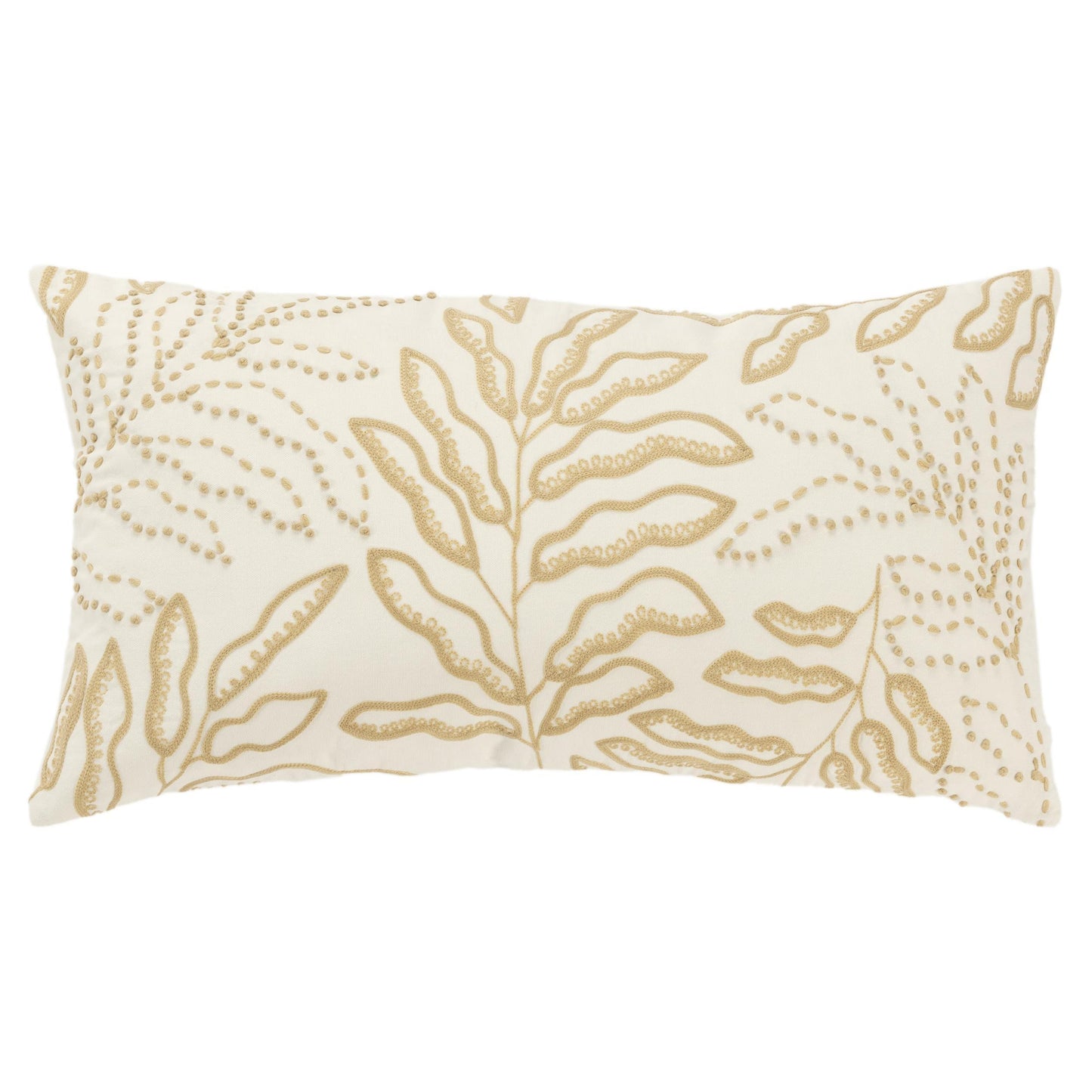 Embroidered Botanical Long Lumbar Pillows For Bed Throw Pillows LOOMLAN By LOOMLAN