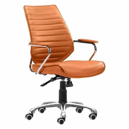 Enterprise Low Back Office Chair Orange Office Chairs LOOMLAN By Zuo Modern