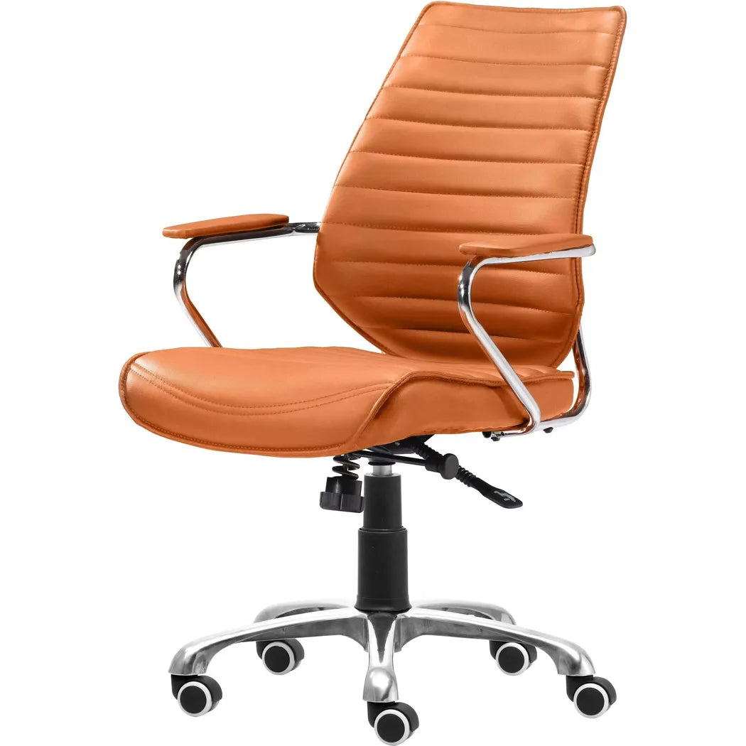 Enterprise Low Back Office Chair Orange Office Chairs LOOMLAN By Zuo Modern