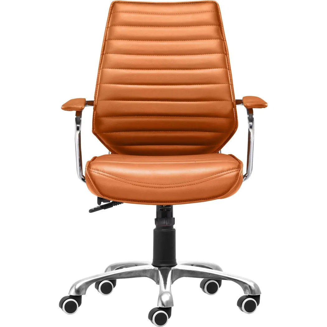 Enterprise Low Back Office Chair Orange Office Chairs LOOMLAN By Zuo Modern