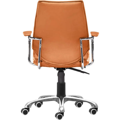 Enterprise Low Back Office Chair Orange Office Chairs LOOMLAN By Zuo Modern