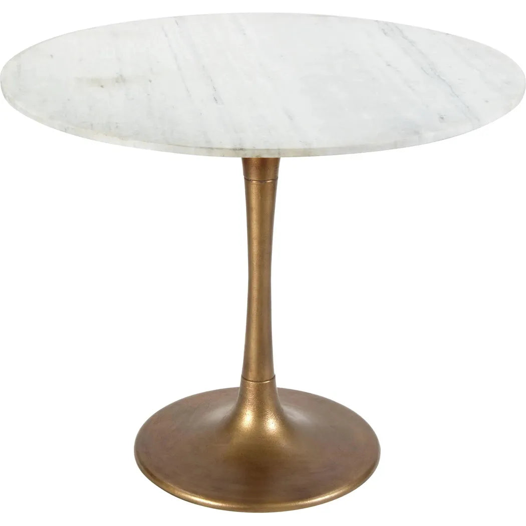 Fullerton Dining Table White & Gold Dining Tables LOOMLAN By Zuo Modern