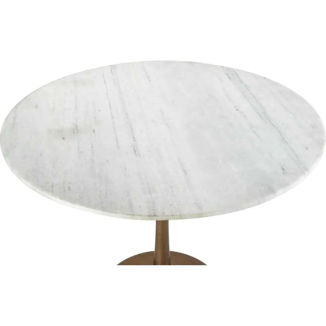 Fullerton Dining Table White & Gold Dining Tables LOOMLAN By Zuo Modern