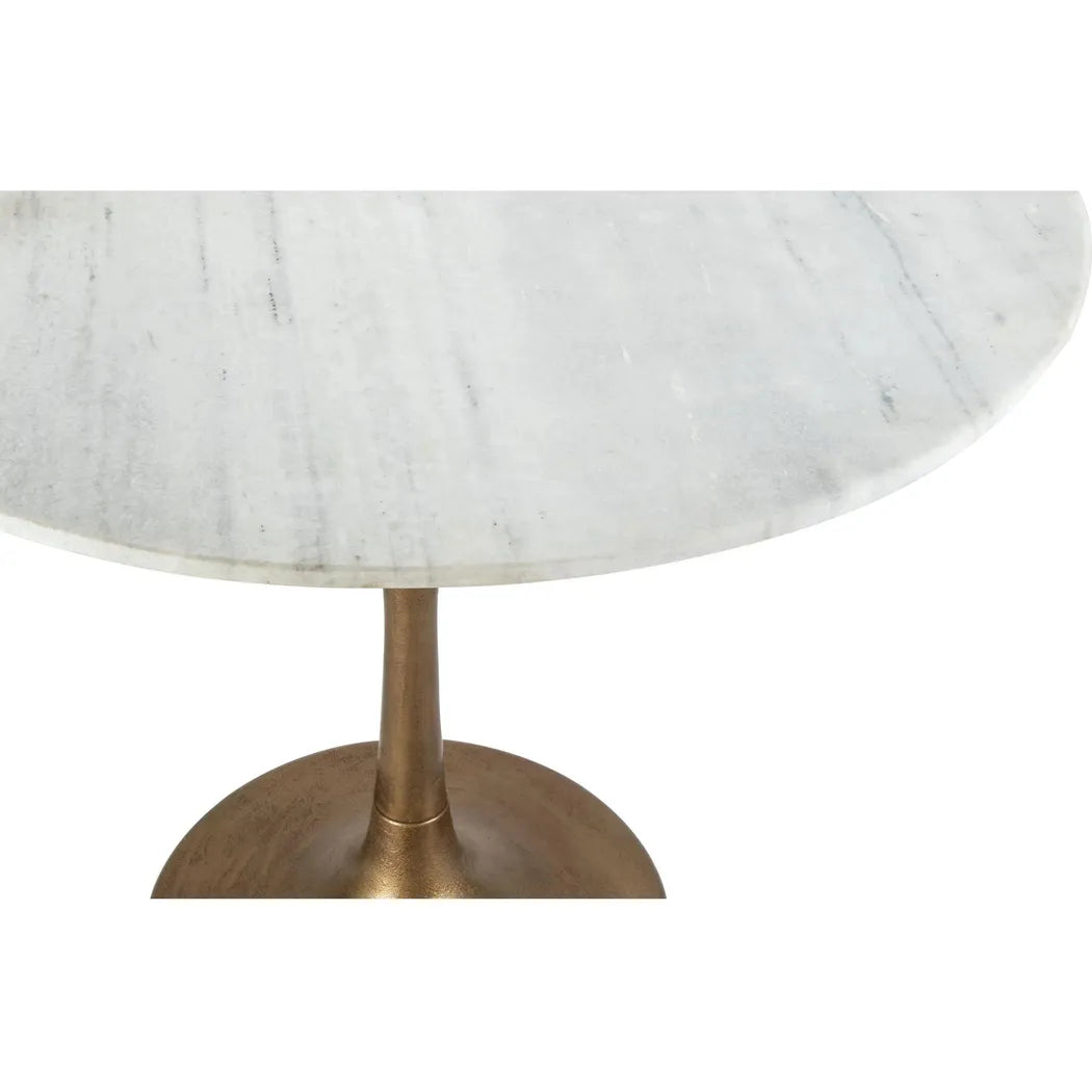 Fullerton Dining Table White & Gold Dining Tables LOOMLAN By Zuo Modern