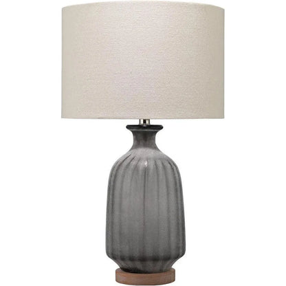 Grey Glass Grey Frosted Glass Table Lamp Table Lamps LOOMLAN By Jamie Young