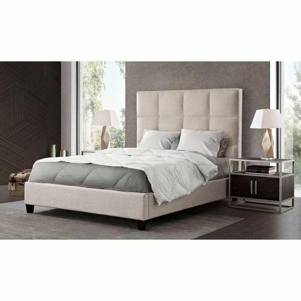 Grid Tufted Low Profile Bed Frame