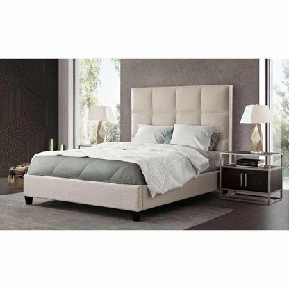 Grid Tufted Low Profile Bed Frame