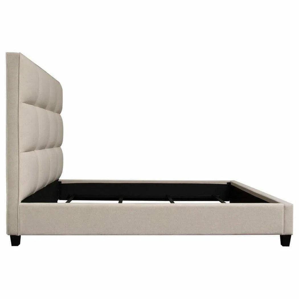 Grid Tufted Low Profile Bed Frame