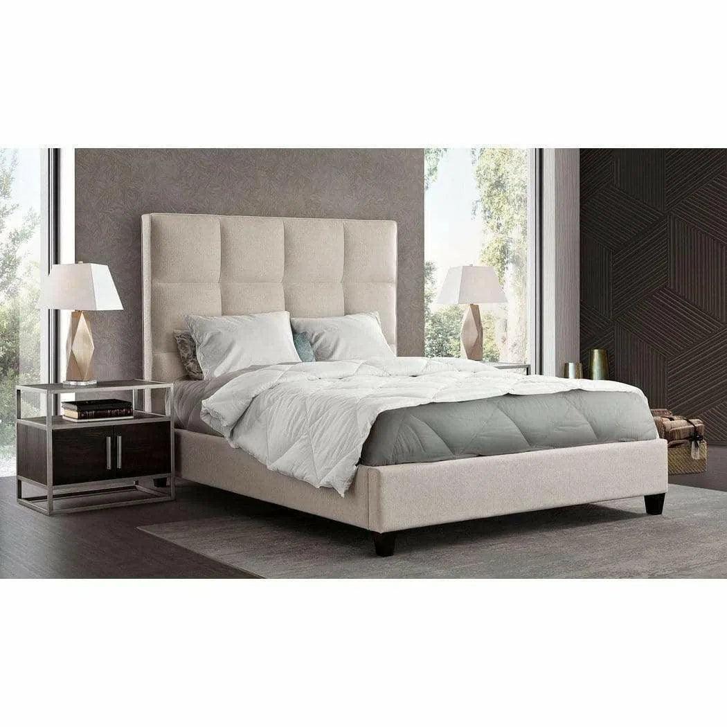 Grid Tufted Low Profile Bed Frame