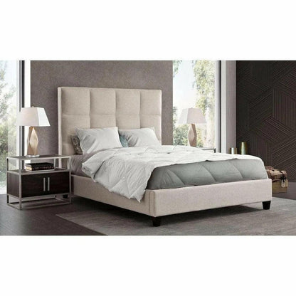 Grid Tufted Low Profile Bed Frame