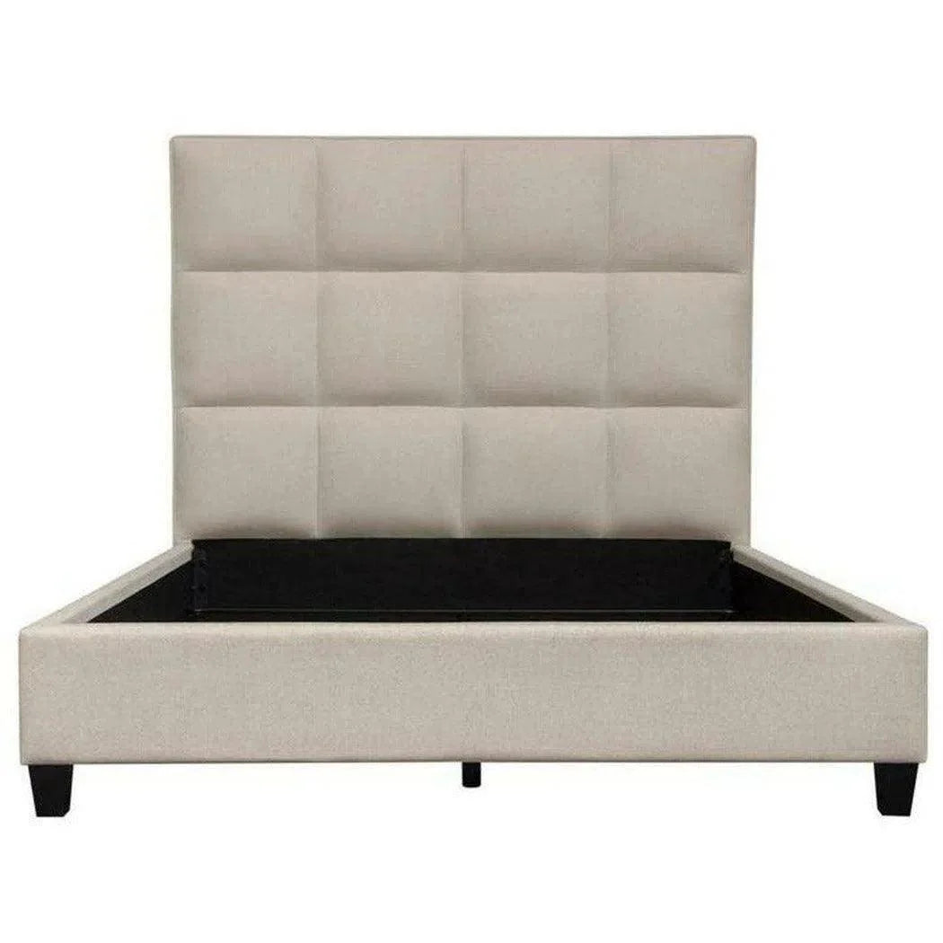 Grid Tufted Low Profile Bed Frame