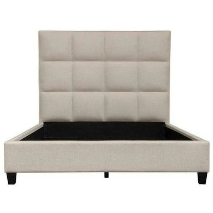 Grid Tufted Low Profile Bed Frame