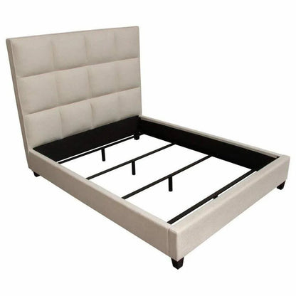 Grid Tufted Low Profile Bed Frame