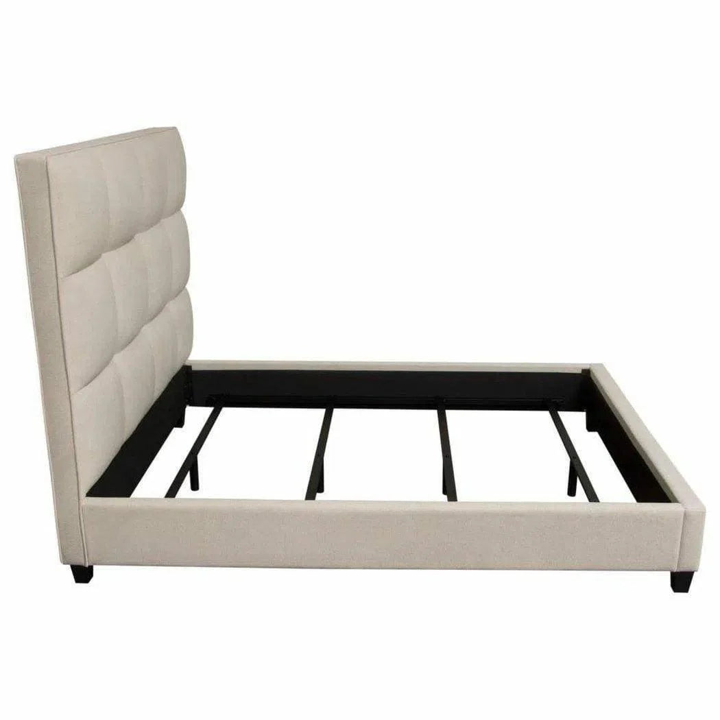 Grid Tufted Low Profile Bed Frame