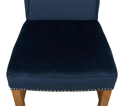 High Velvet Upholstered Armless Dining Chair (Set Of 2)